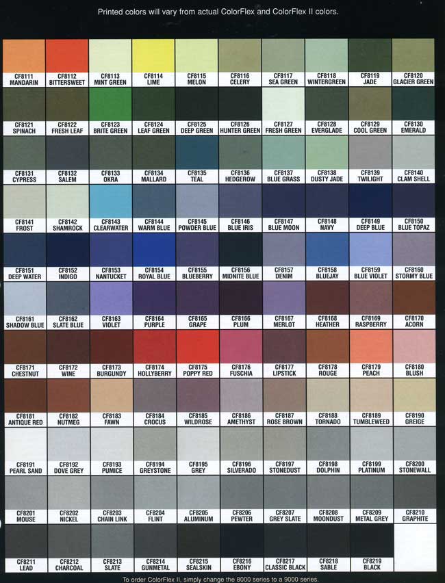 Colorflex Color Chart